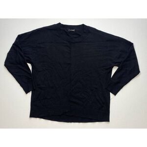 Alfani Pullover Sweater Top Small Black‎ Women's Seam-Front Relaxed NEW